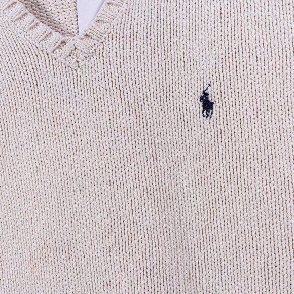 Polo Ralph Lauren Pony Vest Chunky Knit Small VTG 90s Preppy Classic - Picture 6 of 8